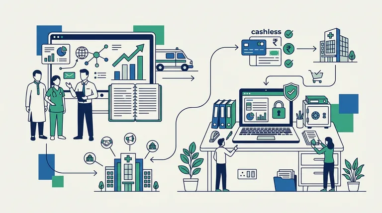 How do Hospital Marketing and Claim Management work?