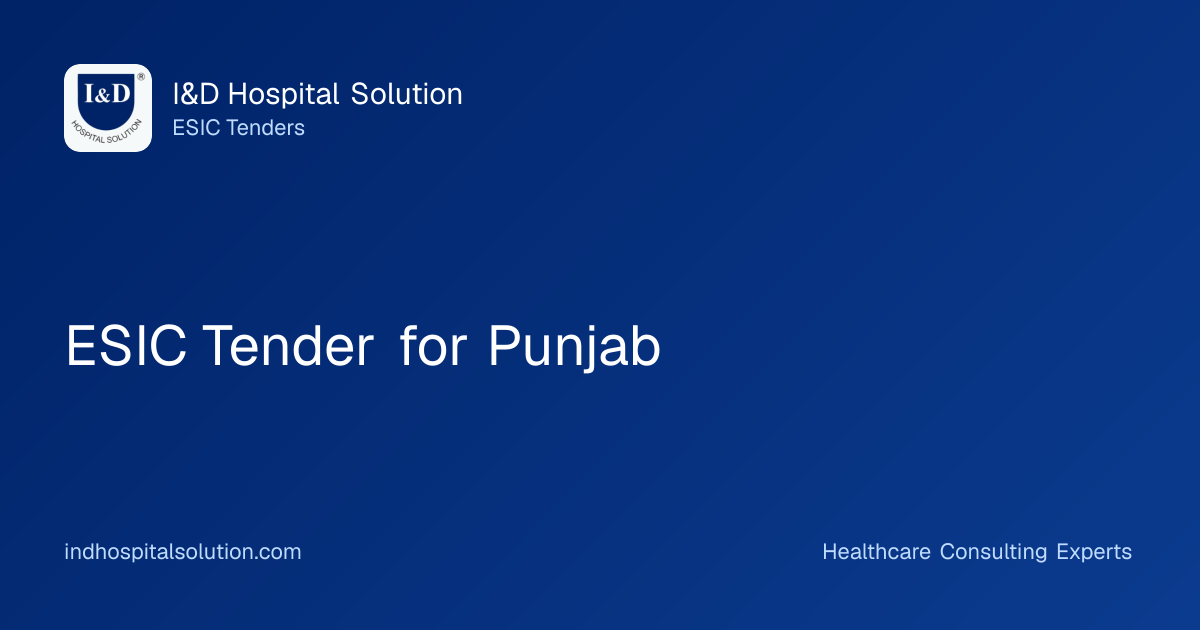 ESIC Tender for Punjab